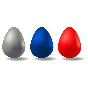Easter eggs. Chicken eggs of different colors. Stock Illustration