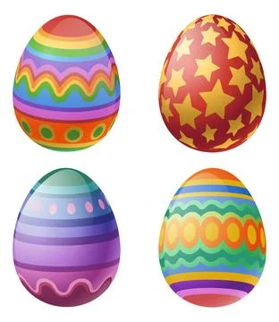 Easter Eggs Chocolate Egg Cartoon Drawing Illustrazione stock