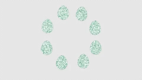 Easter Eggs Circle Loop Stock Footage 329385306