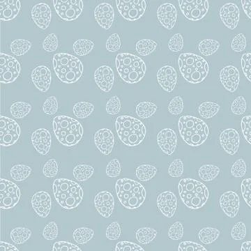 Easter eggs in a circle pattern blue Stockillustratie