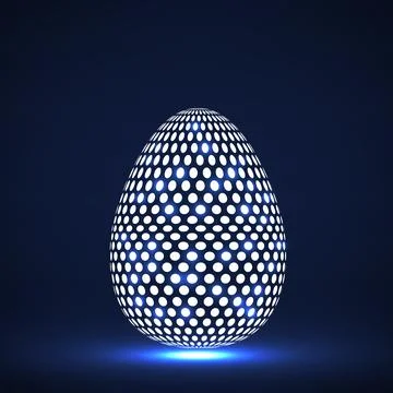 Easter eggs of circles. Vector illustration Illustrazione stock