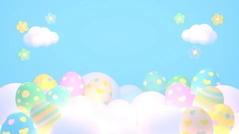 Easter eggs on the clouds Stock-Illustration