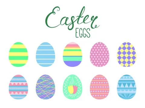 Easter eggs collection イラスト素材