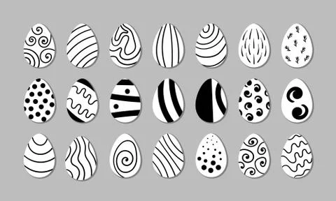 Easter eggs collection イラスト素材
