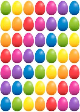Easter Eggs Color Spectrum Background Illustrazione stock