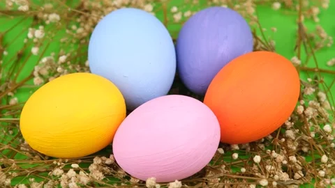 Easter eggs colorful Video stock 238906455