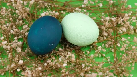 Easter eggs colorful Stock Footage 238906512