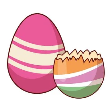 Easter eggs colorful painted 스톡 일러스트