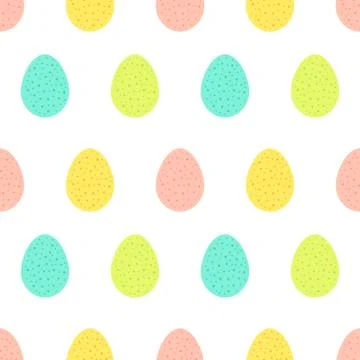 Easter eggs colorful pastel pattern. Vector illustration. Stock Illustration