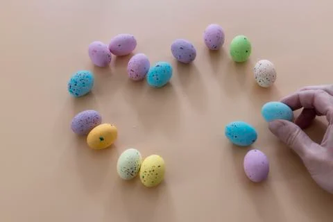 Easter eggs colorful Stock Photos