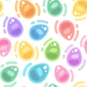 Easter Eggs Colorful Seamless Pattern Stock Illustration