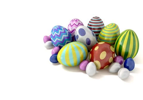 Easter eggs congregation Stock Illustration