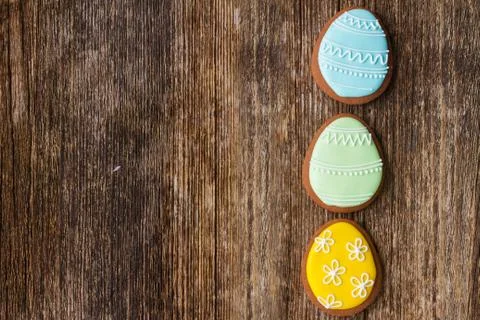 Easter eggs cookies Stock Photos