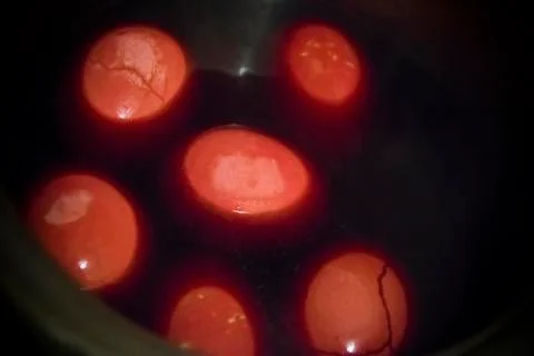 Easter Eggs Cooking Stock Photos