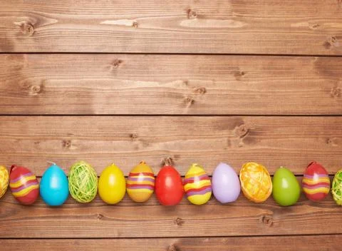 Easter eggs copyspace composition Stock Photos