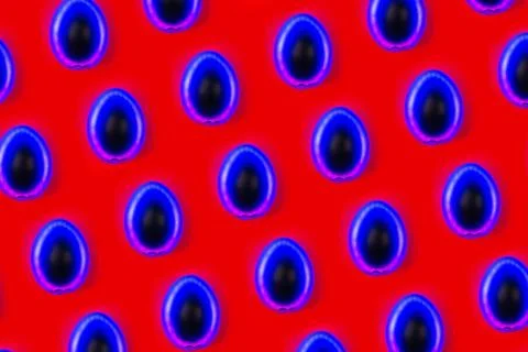 Easter eggs with creative lightening Stock Photos