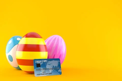 Easter eggs with credit card Stock Illustration