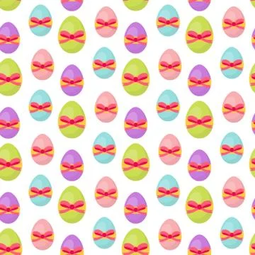 Easter eggs cute seamless pattern, endless backdrop. Colorful  background, .. Illustrazione stock