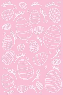 Easter eggs in different colors poster for easter for holiday religious Stock Illustration