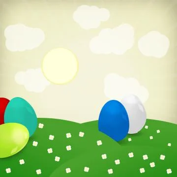 Easter eggs easter time creative design Stock Illustration