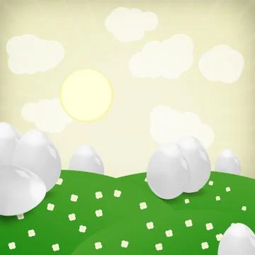 Easter eggs easter time creative design Stock Illustration