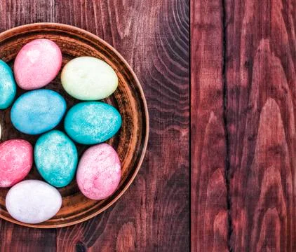 Easter eggs, egg, decoration, easter, brown, seasonal, holiday, wooden, brown 스톡 사진