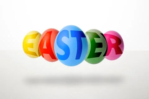 Easter eggs with emoticons Foto stock