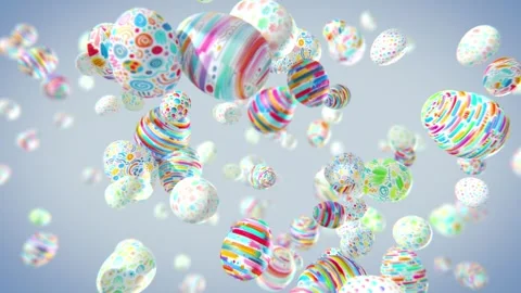 Easter eggs explosion in slow motion Video stock 263466588