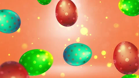 Easter Eggs falling from the sky Stock Footage 236406797