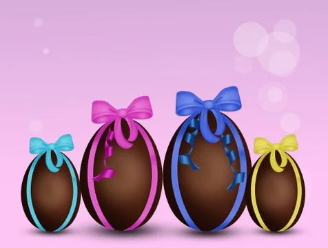 Easter eggs for the family Stock Illustration