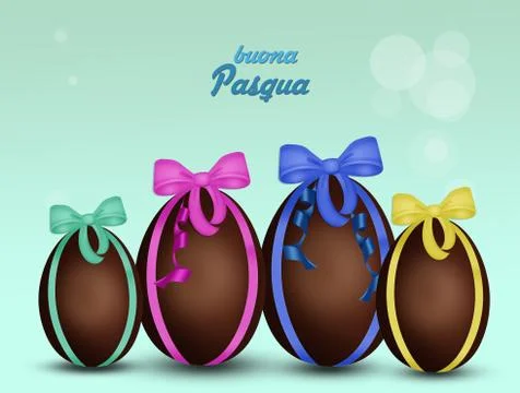 Easter eggs for the family Stock Illustration