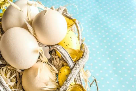 Easter eggs . feast of religion . Stock Photos