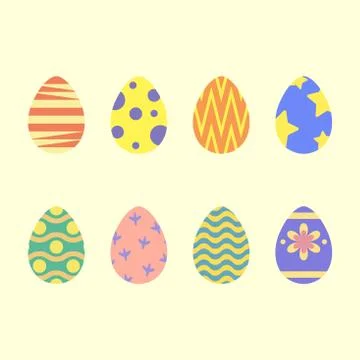Easter eggs flat style Illustrazione stock