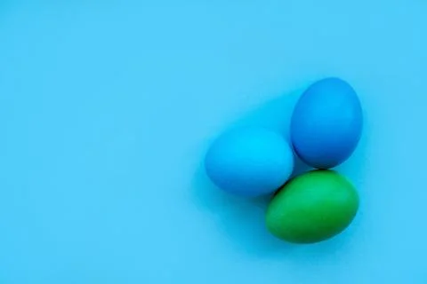 Easter eggs flatlay Stock Photos