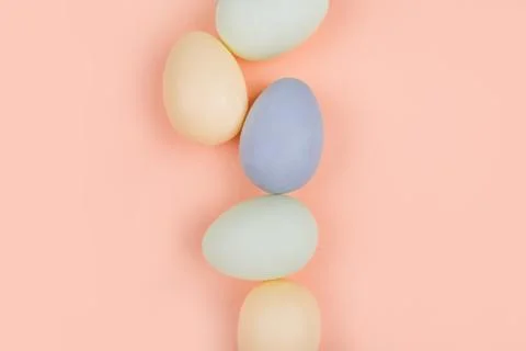 Easter eggs flatlay Stock Photos