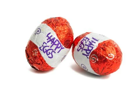 Easter eggs in foil Stock Photos