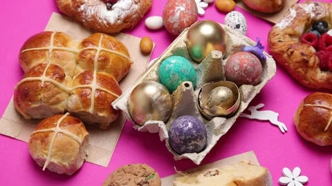 Easter eggs  Stock Footage 263793459