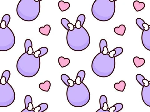 Easter eggs in the form of bunnies, pattern Ilustración de archivo