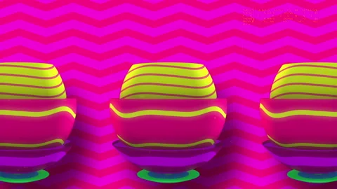 Easter Eggs Forming Shape Loop Stock Footage 265166191