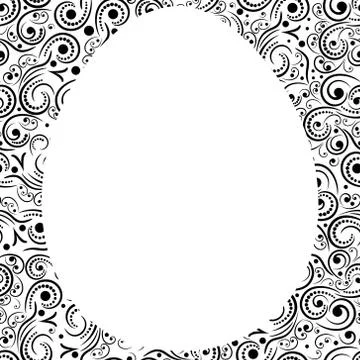 Easter eggs frame Stock Illustration