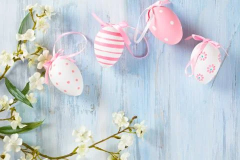 Easter eggs frame. Stock Photos