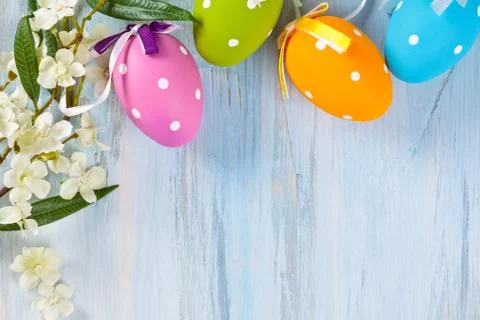 Easter eggs frame. Stock Photos