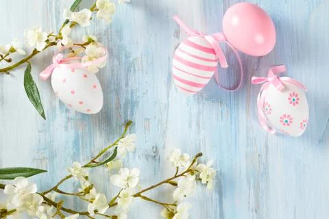 Easter eggs frame. Stock Photos