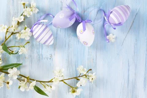 Easter eggs frame. Stock Photos