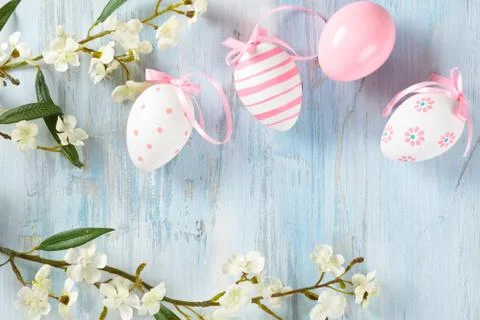 Easter eggs frame. Stock Photos