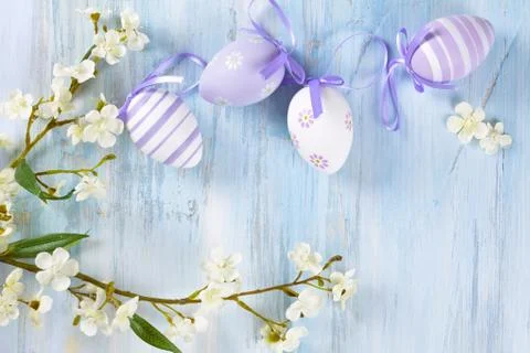 Easter eggs frame. Stock Photos
