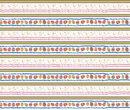 Easter eggs in a fun pattern 库存插图