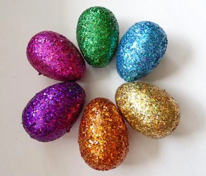 Easter eggs- Glitter Stock Photos