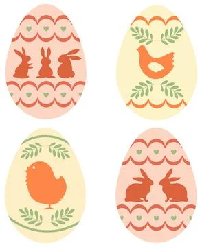 Easter eggs with graphic design. vector illustration for the Easter Stock Illustration