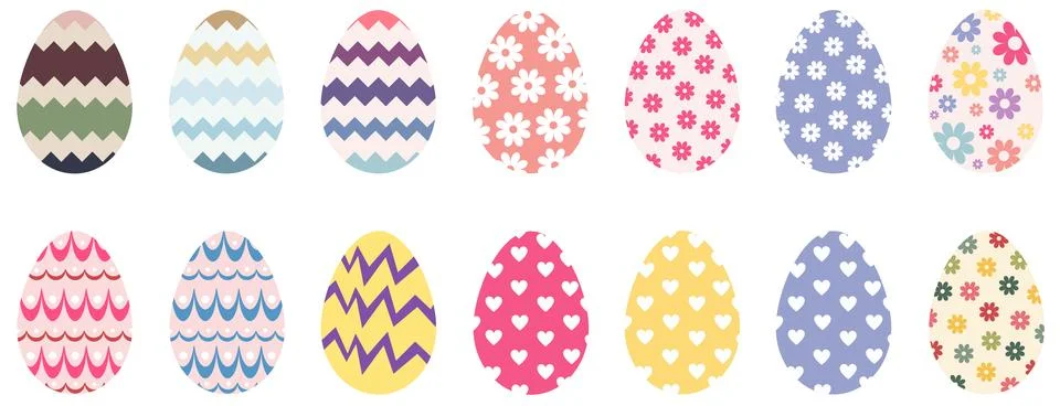 Easter eggs with graphic design. vector illustration for the Easter Stock Illustration